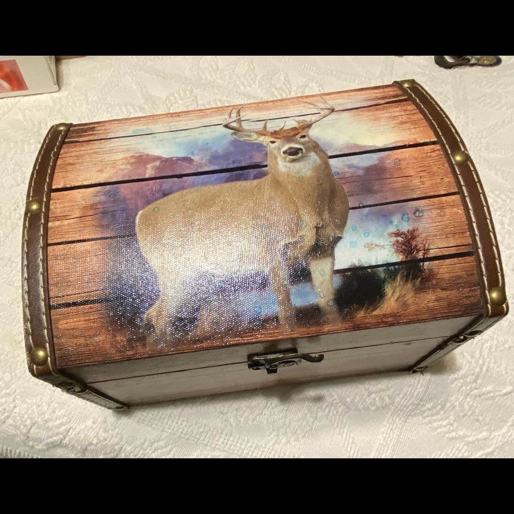 Mens Dresser Valet Box - Deer theme